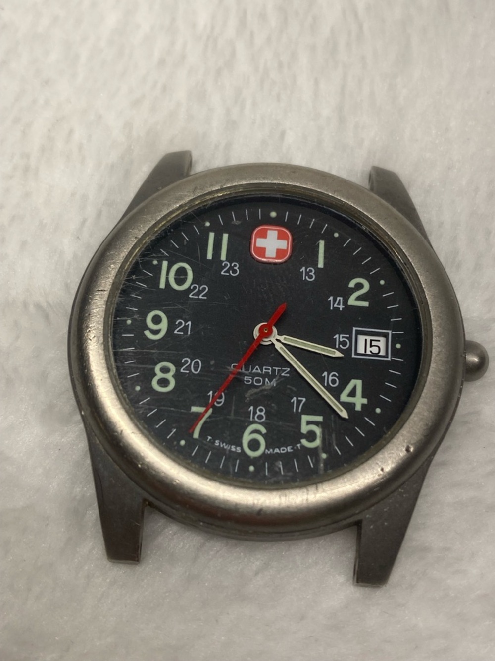 vintage Wenger Swiss Army Marlboro Watch Not Tested Needs Battery